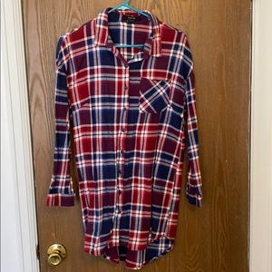 SOLD Red and blue flannel
